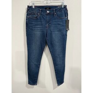 True Religion Crystal Skinny Jeans Womens 30 Blue Denim Mid-Rise Jennie Curvy
